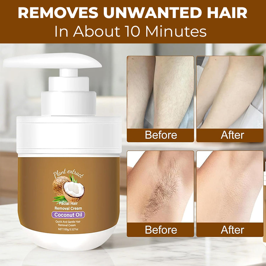 Removes unwanted hair in about 10 minutes