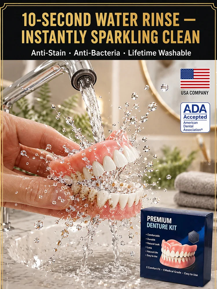 Easy denture cleaning under water