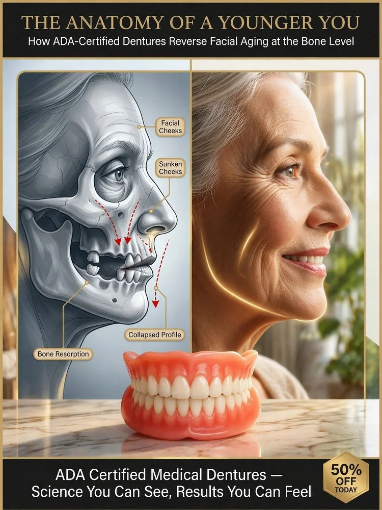 Denture smile support facial appearance