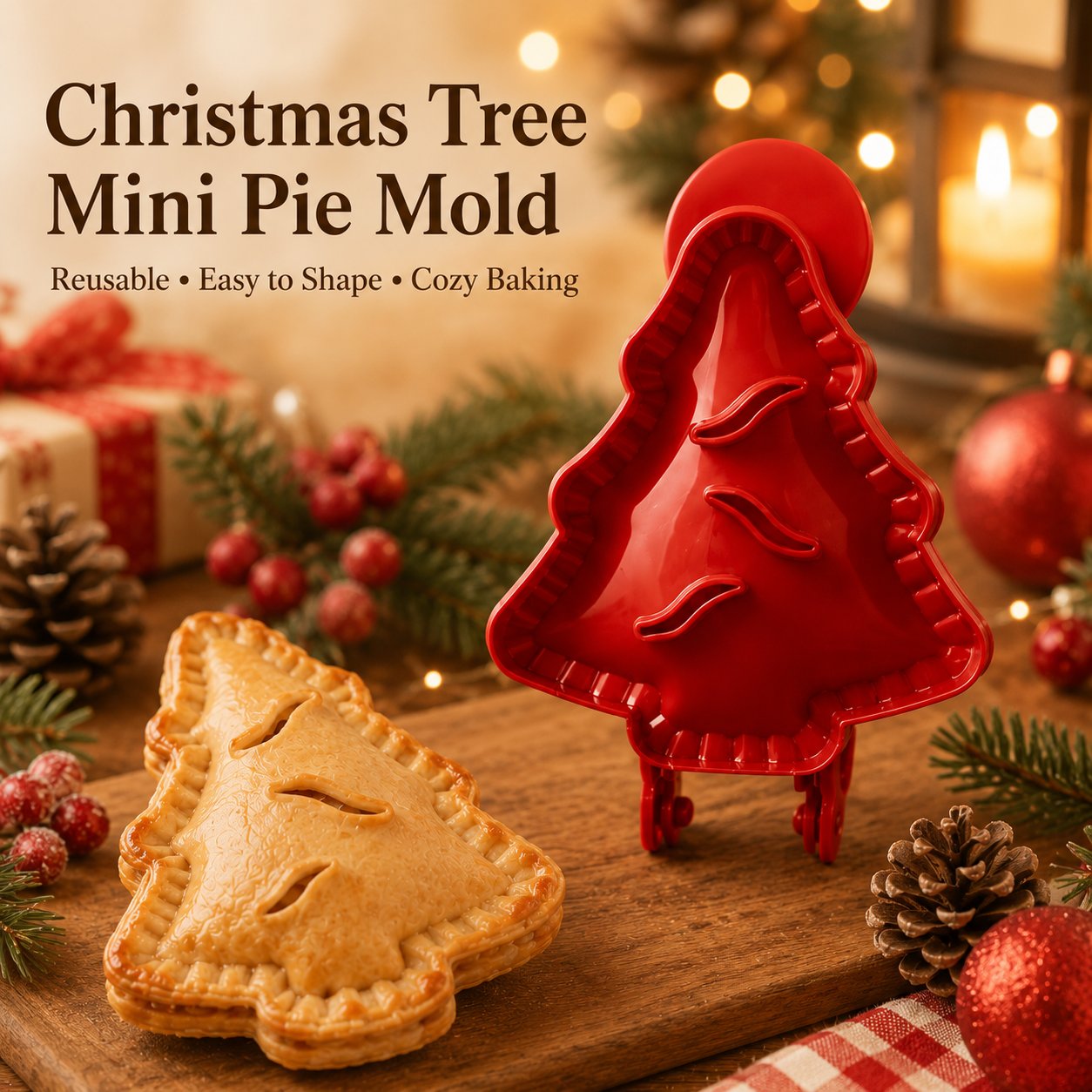 🥧 Beginner-friendly, reusable mini pie mold | 6 fun shapes for easily filling, shaping, and sealing homemade pies and pastries🍎✨