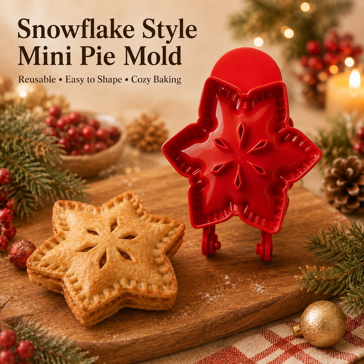 🥧 Beginner-friendly, reusable mini pie mold | 6 fun shapes for easily filling, shaping, and sealing homemade pies and pastries🍎✨